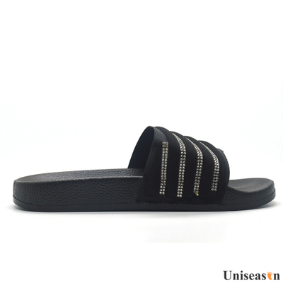 womens black beach slides